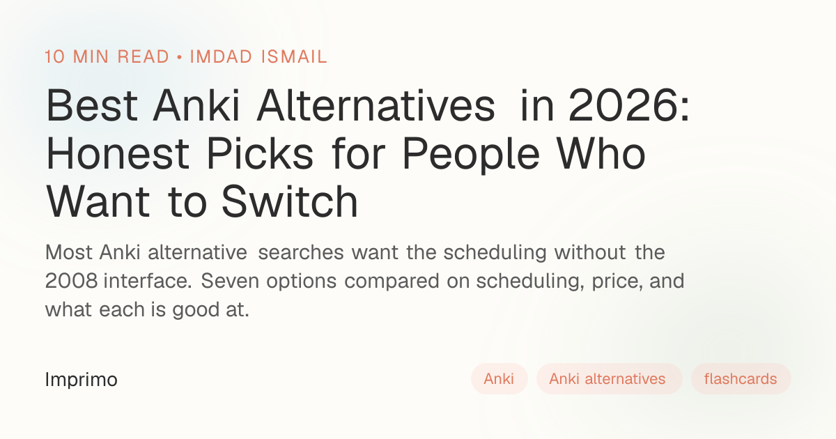 7 Best Anki Alternatives in 2026 | Imprimo