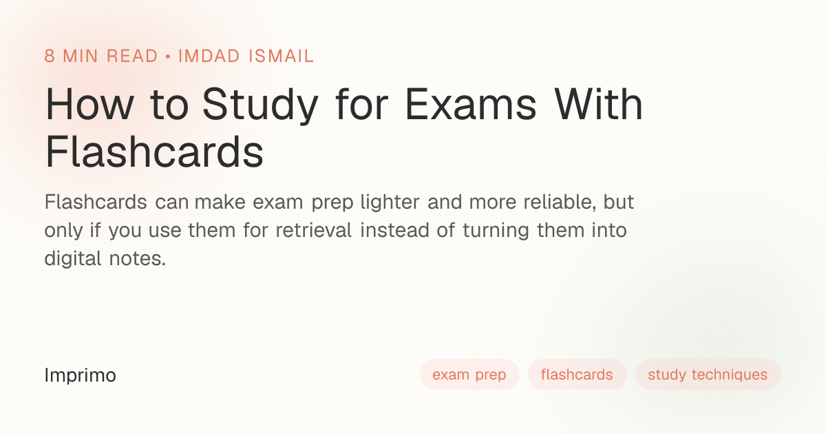 How to Study for Exams With Flashcards | Imprimo